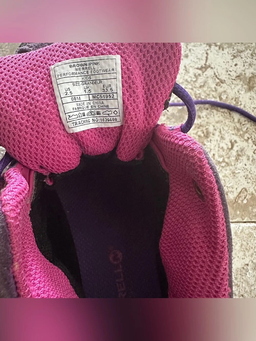 Merrell Kids Purple & Pink Hiking boots Sneakers